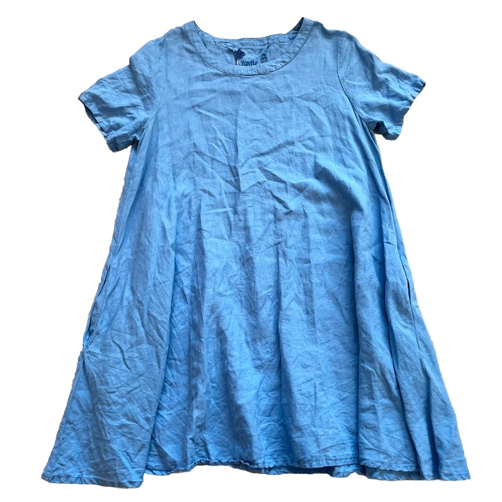 YUVITA 100% LINEN DRESS W/ POCKETS SIZE SMALL LAGENLOOK COTTAGECORE MINIMALIST - Picture 10 of 10
